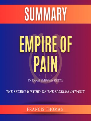 cover image of Summary of Empire of Pain by Patrick Radden Keefe